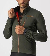 Cyklo-Bunda, vesta Castelli Go Bunda Military Green/Fiery Red 3XL - 3
