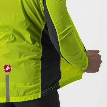 Fahrrad Jacke, Weste Castelli Squadra Stretch Jacket Electric Lime/Dark Gray S Jacke - 3