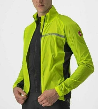 Fahrrad Jacke, Weste Castelli Squadra Stretch Jacket Electric Lime/Dark Gray S Jacke - 4