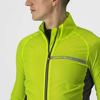 Fahrrad Jacke, Weste Castelli Squadra Stretch Jacket Electric Lime/Dark Gray S Jacke - 5