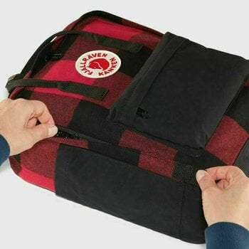 Outdoor Backpack Fjällräven Kånken Re-Wool Red/Black Outdoor Backpack - 11