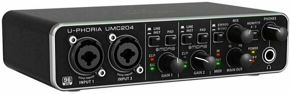 USB audio prevodník - zvuková karta Behringer UMC204 U-Phoria - 2