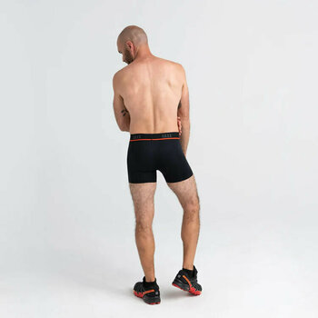 Sous-vêtements de sport SAXX Kinetic Boxer Brief Black/Vermillion L Sous-vêtements de sport - 4