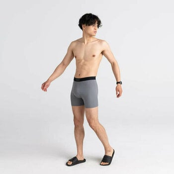 Fitness Underwear SAXX Quest 2-Pack Boxer Brief Black/Dark Charcoal II XL Fitness Underwear - 2