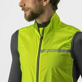 Veste de cyclisme, gilet Castelli Squadra Stretch Vest Electric Lime/Dark Gray S Veste - 4
