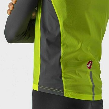 Cycling Jacket, Vest Castelli Squadra Stretch Vest Electric Lime/Dark Gray 3XL Vest - 3