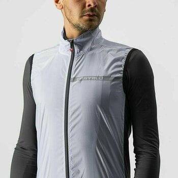 Kerékpár kabát, mellény Castelli Squadra Stretch Vest Silver Gray/Dark Gray M Mellény - 5