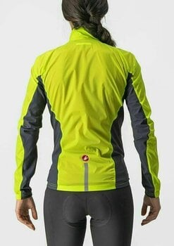 Fahrrad Jacke, Weste Castelli Squadra Stretch W Jacket Electric Lime/Dark Gray S Jacke - 2