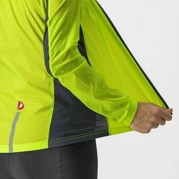 Fahrrad Jacke, Weste Castelli Squadra Stretch W Jacket Electric Lime/Dark Gray S Jacke - 3