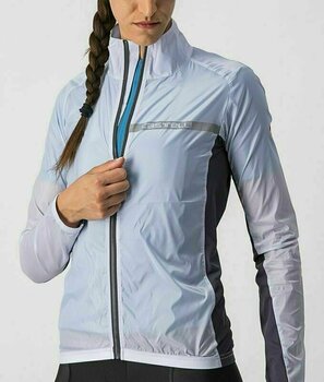 Cycling Jacket, Vest Castelli Squadra Stretch W Jacket Silver Gray/Dark Gray XS - 3