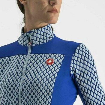 Biciklistička jakna, prsluk Castelli Sfida 2 Jersey FZ Sodalite Blue/Sterling Blue S Dres - 5