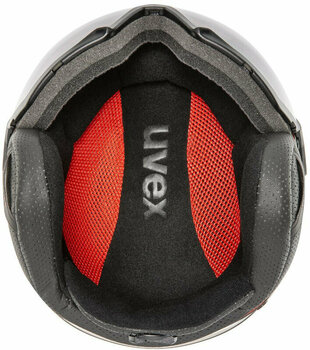 Smučarska čelada UVEX Instinct Visor Fierce Red/Black Mat 56-58 cm Smučarska čelada - 6