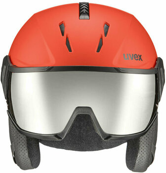 Ski Helmet UVEX Instinct Visor Fierce Red/Black Mat 59-61 cm Ski Helmet - 2