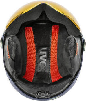 Ski Helmet UVEX Rocket Junior Visor Navy/Red Stripes Mat 51-55 cm Ski Helmet - 6