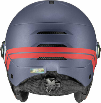 Ski Helmet UVEX Rocket Junior Visor Navy/Red Stripes Mat 54-58 cm Ski Helmet - 4
