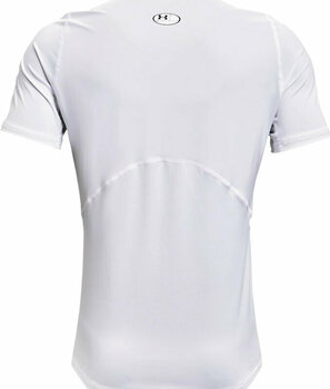 Тениска с къс ръкав за бягане Under Armour Men's HeatGear Armour Fitted Short Sleeve White/Black M Тениска с къс ръкав за бягане - 2