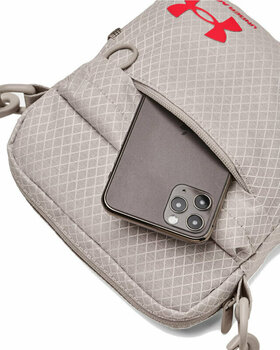 Wallet, Crossbody Bag Under Armour UA Loudon Ripstop Ghost Gray/Bolt Red Crossbody Bag - 3