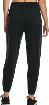 Pantalones/leggings para correr Under Armour Women's UA Rival Terry Joggers Black/White S Pantalones/leggings para correr - 5
