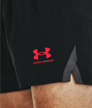 Calções de corrida Under Armour Men's UA Accelerate Shorts Black/Radio Red S Calções de corrida - 3