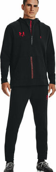 Running sweatshirt Under Armour Men's UA Accelerate Hoodie Black/Radio Red S Running sweatshirt - 4