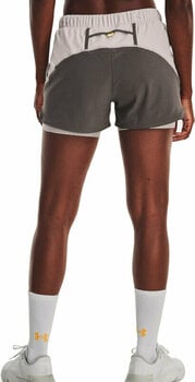 Hardloopshorts Under Armour Women's UA Terrain 2-in-1 Shorts Ghost Gray/Fresh Clay XS Hardloopshorts - 7