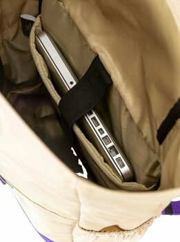 Lifestyle Backpack / Bag Meatfly Holler Backpack Cream/Violet 28 L Backpack - 5