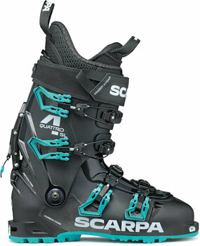 Botas de esqui de montanha Scarpa 4-Quattro SL Womens 120 Black/Lagoon 23,5 - 2