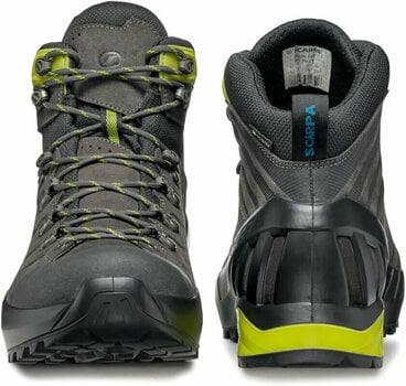 Mens Outdoor Shoes Scarpa Cyclone S GTX Shark/Lime 42 Mens Outdoor Shoes - 4