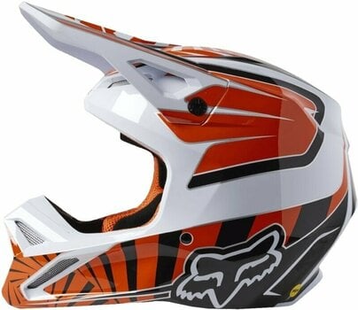 Helm FOX V1 Goat Dot/Ece Helmet Orange Flame S Helm - 2