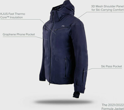 Smučarska jakna Kjus Mens Formula Jacket Bright Blue 50 Smučarska jakna - 3