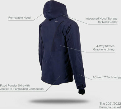 Smučarska jakna Kjus Mens Formula Jacket Bright Blue 50 Smučarska jakna - 4