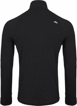 Ski T-shirt/ Hoodies Kjus Mens Trace Midlayer Half Zip Black 50 Jumper - 2