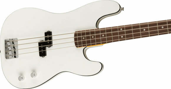 Bas electric Fender Aerodyne Special Precision Bass RW Alb luminos - 4