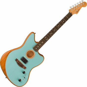 Special Acoustic-electric Guitar Fender Acoustasonic Player Jazzmaster Ice Blue - 3