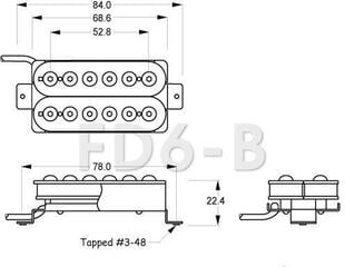 Pickup humbucker Partsland FD6-B Pickup humbucker - 1