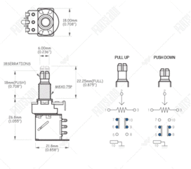 Potentiometer Partsland VLP1-B500K-I Potentiometer - 1