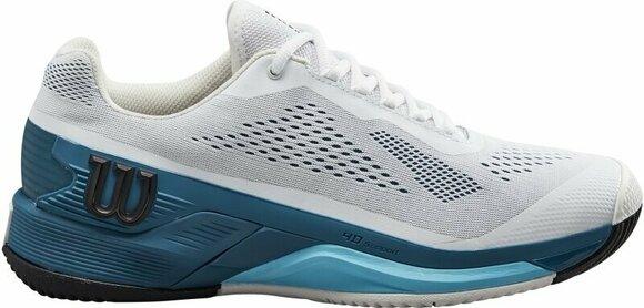 Мъжки обувки за тенис Wilson Rush Pro 4.0 Mens Tennis Shoe White/Blue Coral/Blue Alton 46 Мъжки обувки за тенис - 2