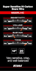 Snare Drum Wire Tama MS20RL14C Super Sensitive Snare Drum Wire - 1