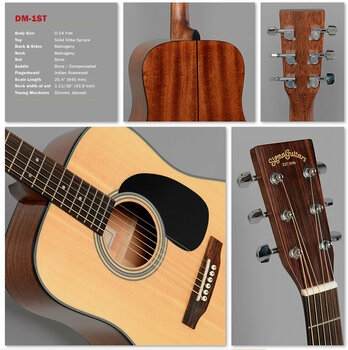 Akustická kytara Sigma Guitars DM-1ST - 2