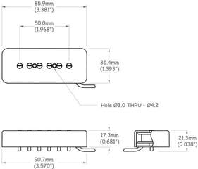Guitar Pickup Partsland P90S-IV-BRIDGE Guitar Pickup - 1