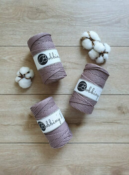 Cable Bobbiny 3PLY Macrame Rope 3 mm Mauve Cable - 2