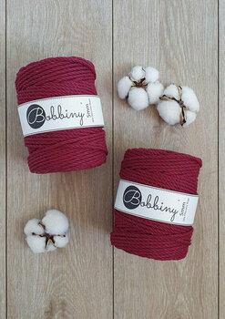 Cable Bobbiny 3PLY Macrame Rope 5 mm Wine Red Cable - 2