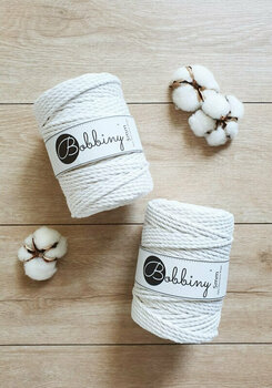 Cord Bobbiny 3PLY Macrame Rope 5 mm Off White - 2