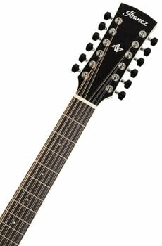 12 húros elektroakusztikus gitár Ibanez AW8412CE-WK Weathered Black - 5