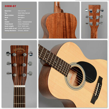 Akusztikus gitár Sigma Guitars OMM-ST - 2