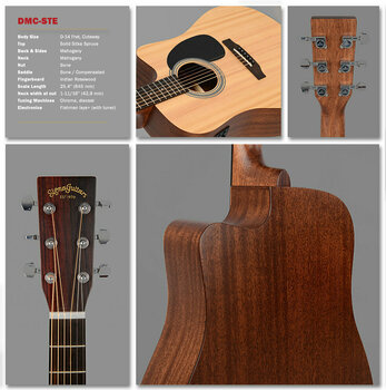 guitarra eletroacústica Sigma Guitars DMC-STE - 3