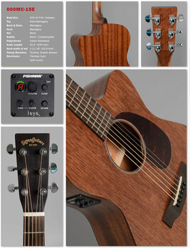Sonstige Elektro-Akustikgitarren Sigma Guitars 000MC-15E - 3