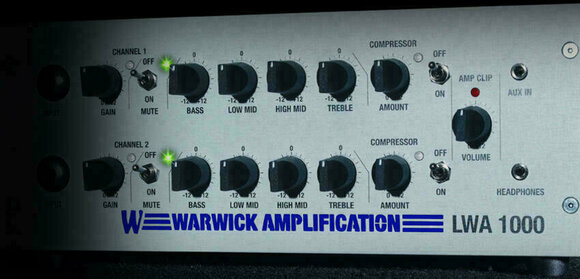 Transistor Bassverstärker Warwick LWA 1000 Silver - 4