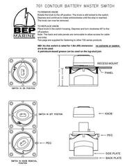 Lodní vypínač BEP 701 Battery Main Switch 48 V Lodní vypínač - 3