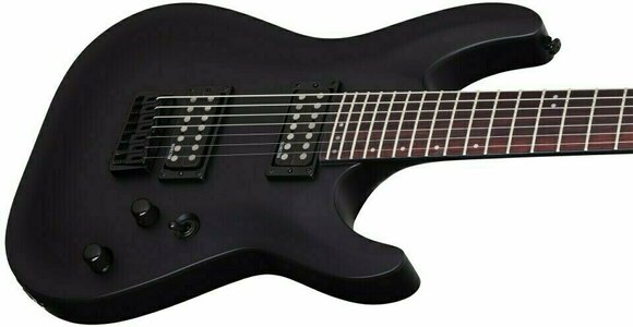 7-string Electric Guitar Schecter Stealth C-7 Satin Black - 3